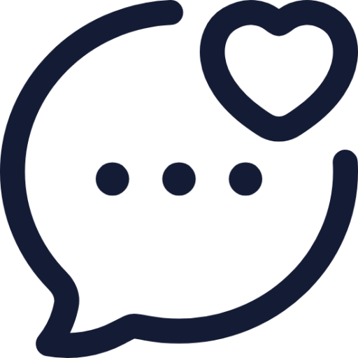 bubble chat favourite icon