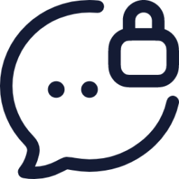 bubble chat lock icon