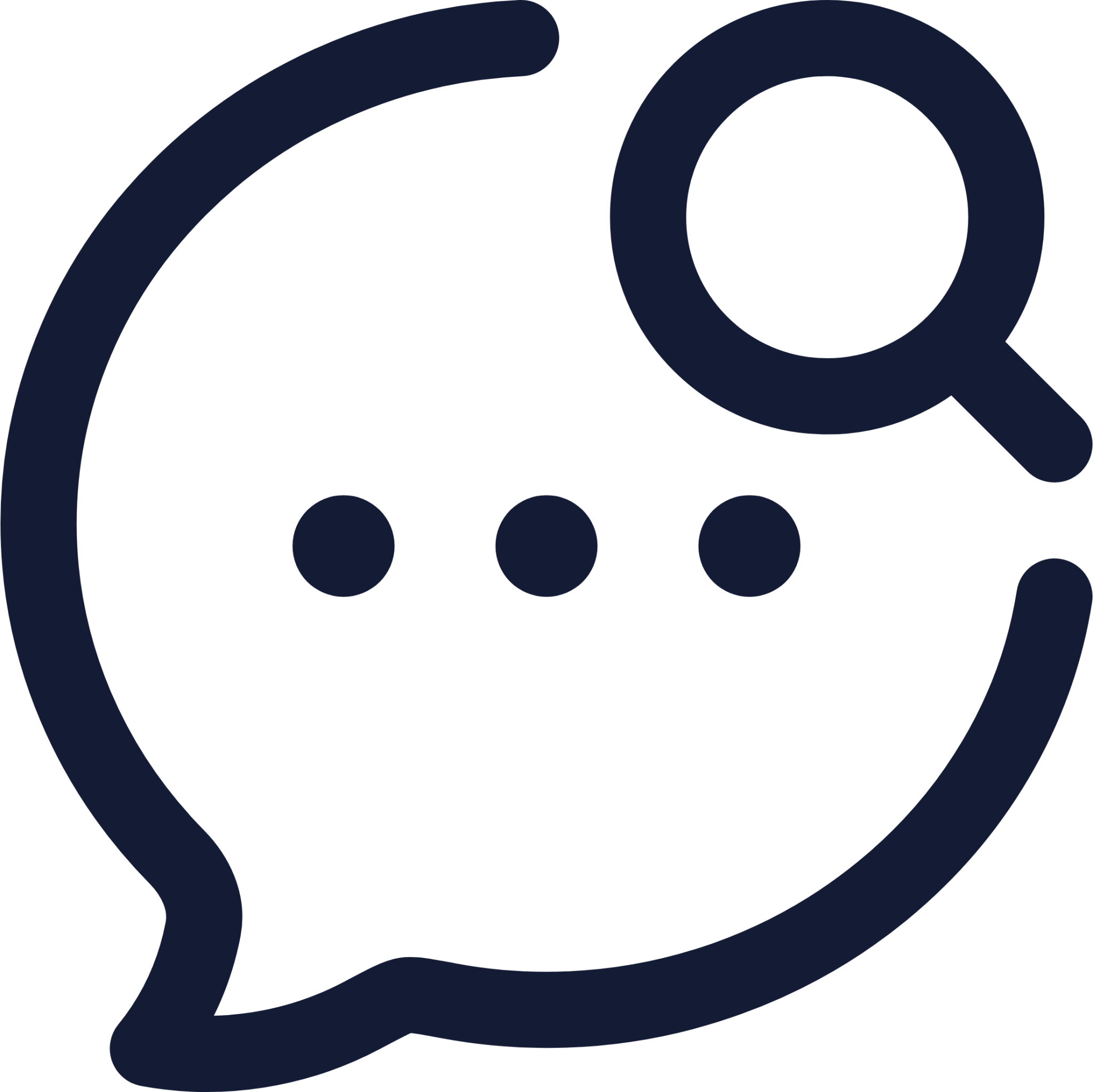 bubble chat search icon