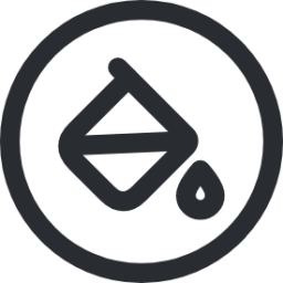 bucket circle icon