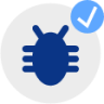 bug symbol approve icon