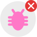 bug symbol cancel icon