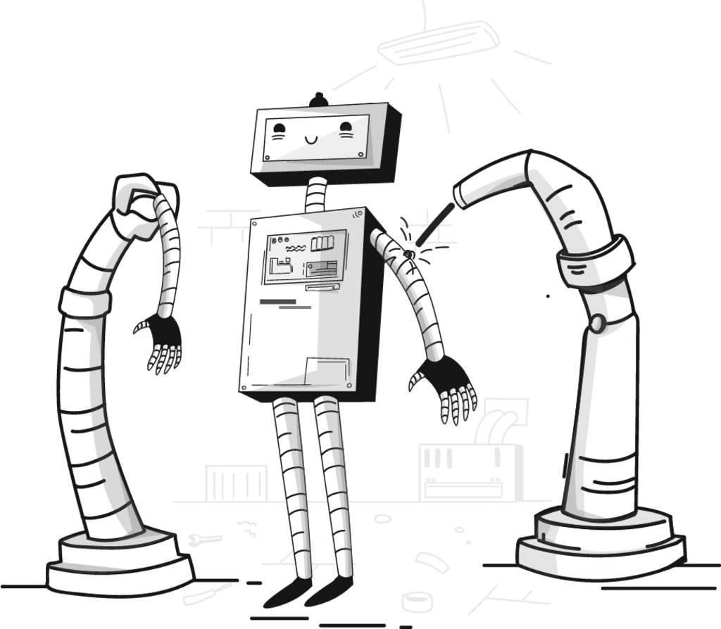 build  product robot robotics machine illustration