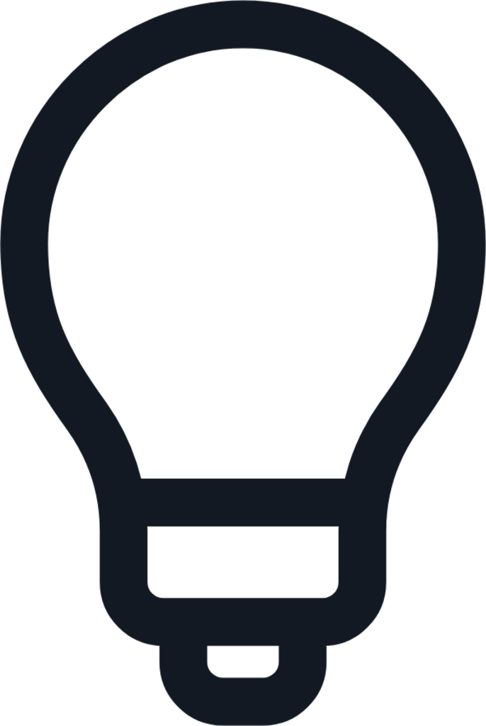 bulb outline icon