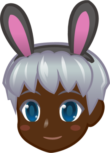 bunny boy (black) emoji