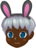 bunny boy (black) emoji