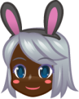 bunny girl (black) emoji