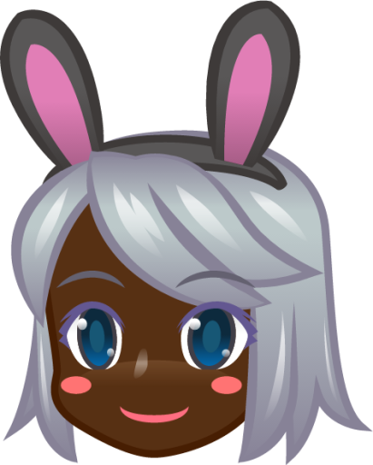 bunny girl (black) emoji