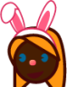 bunny girl (black) (simple) emoji