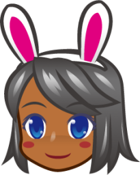 bunny girl (brown) emoji