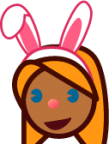 bunny girl (brown) (simple) emoji