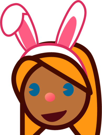 bunny girl (brown) (simple) emoji