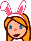 bunny girl (plain) (simple) emoji