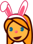 bunny girl (simple) emoji