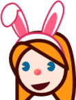 bunny girl (white) (simple) emoji