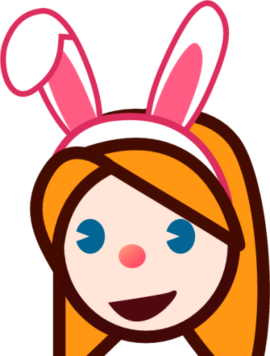 bunny girl (white) (simple) emoji