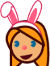 bunny girl (yellow) (simple) emoji