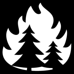 burning forest icon
