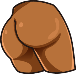 butt (brown) emoji