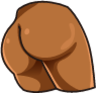 butt (brown) emoji