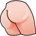 butt (plain) emoji