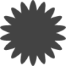 button starburst icon