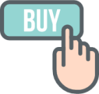 buy sign hand icon