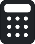 calculator (rounded filled) icon