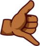 call me hand (brown) emoji