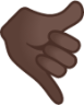 call me hand: dark skin tone emoji