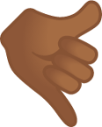 call me hand: medium-dark skin tone emoji