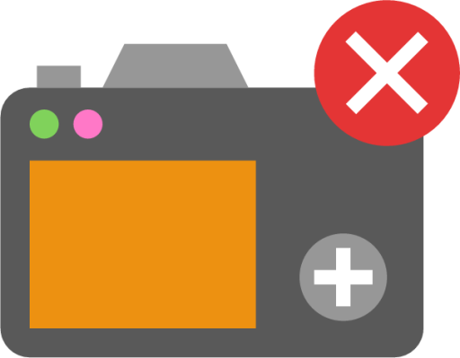 camera remove icon