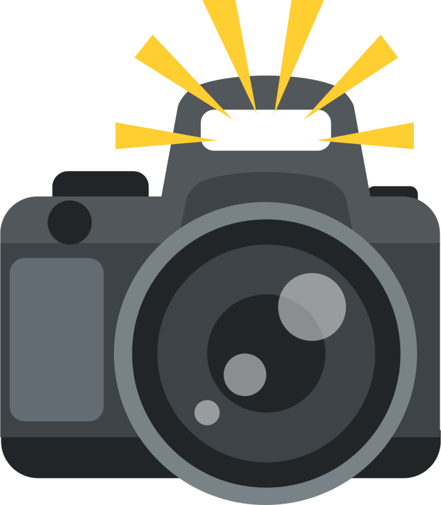 camera with flash emoji
