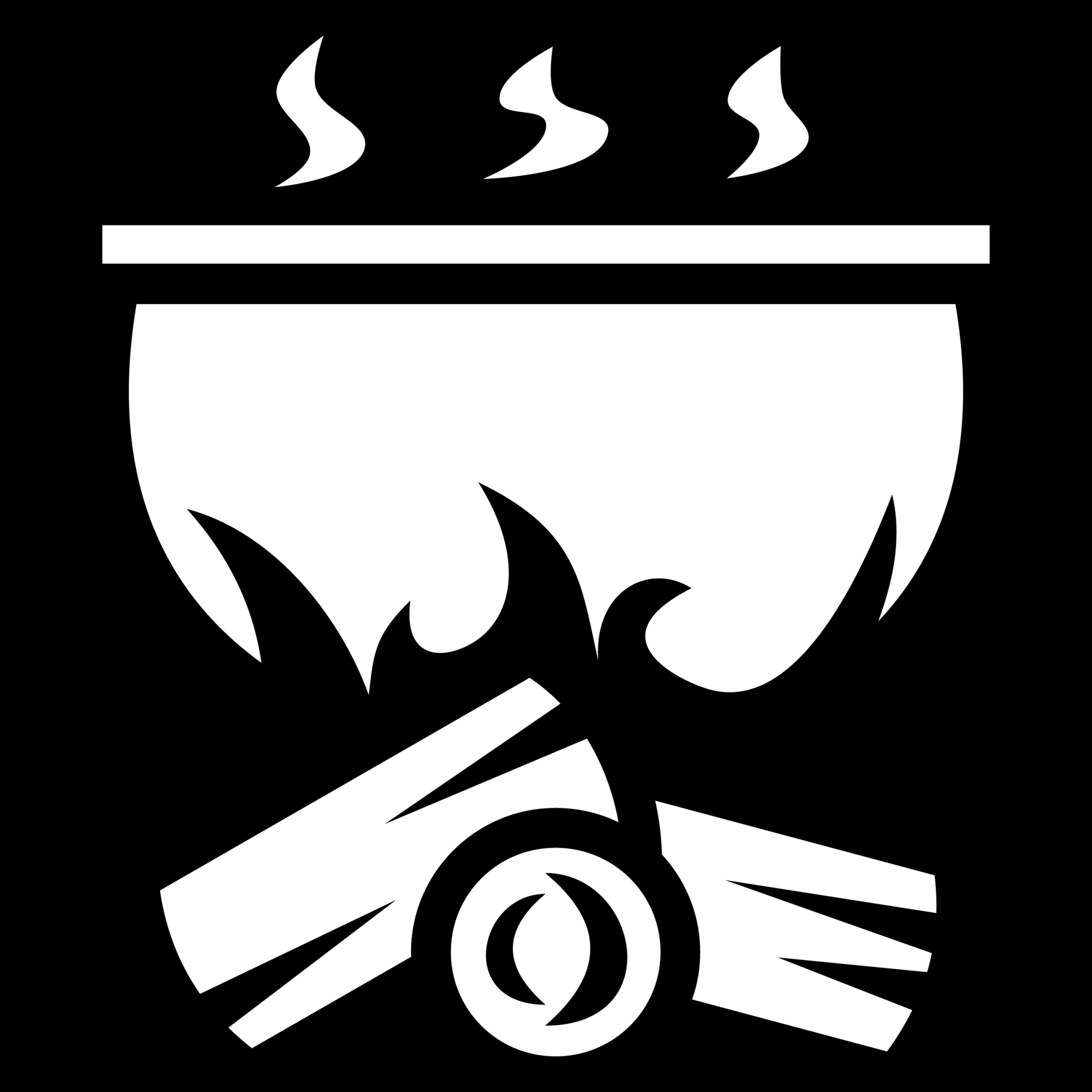 camp cooking pot icon