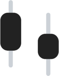candlestick duotone line icon