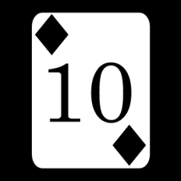 card 10 diamonds icon