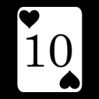 card 10 hearts icon