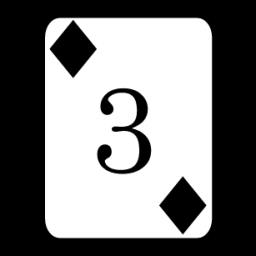 card 3 diamonds icon