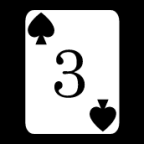 card 3 spades icon