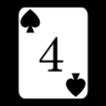 card 4 spades icon