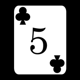 card 5 clubs icon