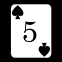 card 5 spades icon