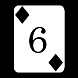 card 6 diamonds icon