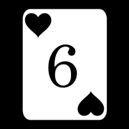 card 6 hearts icon