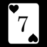 card 7 hearts icon