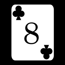 card 8 clubs icon