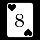 card 8 hearts icon