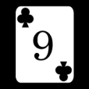 card 9 clubs icon
