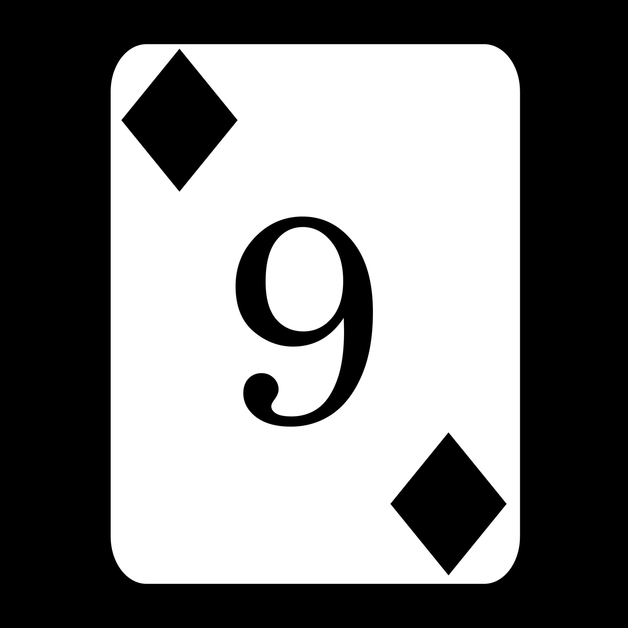 card 9 diamonds icon
