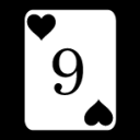 card 9 hearts icon